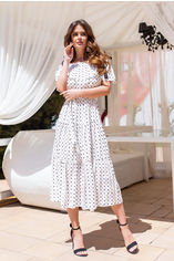 Акція на Платье Remise Store V325 44 Белое принт "горох" (2000000445311_ELF) від Rozetka UA