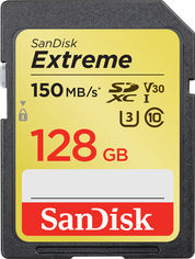 Акция на SanDisk SDXC Extreme 128GB C10 UHS-I U3 (SDSDXV5-128G-GNCIN) от Rozetka UA