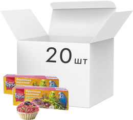 Акция на Упаковка лакомств для волнистых попугаев Topsi Фруктовая корзинка 45 г 20 шт (14820122208589) от Rozetka UA