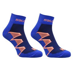Акция на Salomon XA Pro Running Носки 2 шт. Мужские Голубые/Оранжевые от SportsTerritory