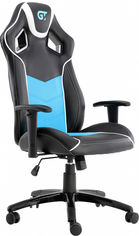 Акція на Кресло для геймеров GT RACER X-2560 Black/White/Light Blue від Rozetka UA