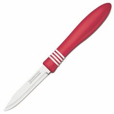 Акція на Набор ножей для овощей Tramontina COR &amp; COR 2 шт 76 мм красная ручка 23461/273 від Podushka