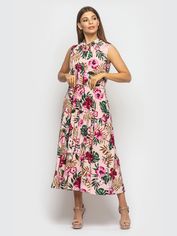Акция на Платье Santali 4121-1 L Розовое (7000000072253) от Rozetka UA