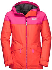 Акція на Зимняя куртка Jack Wolfskin Powder Mountain Jacket Girls 1608121-3032 116 см Оранжевая (4060477299655) від Rozetka UA