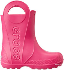 Акція на Резиновые сапоги Crocs Kids Jibbitz Handle It Rain Boot 12803-6X0-C13 30-31 19.1 см Розовые (887350802450) від Rozetka UA