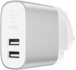 Акція на Сетевое зарядное устройство Belkin Dual USB 24 Вт 4.8 A Silver (F7U049VFSLV) від Rozetka UA