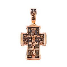 Акция на Православный крестик из красного золота с чернением 000132166 000132166 от Zlato