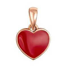 Акция на Кулон-сердце из красного золота с красной эмалью 000130895 000130895 от Zlato