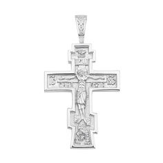 Акция на Серебряный православный крест с молитвой на тыльной стороне 000124996	 000124996 от Zlato