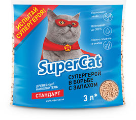Акція на Наполнитель туалетов SuperCat для котов стандарт впитывающий 1 кг (3 л) від Stylus