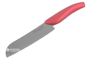 Акція на Кухонный нож Fissman Torro сантоку 130 мм Red (KN-2242.ST) від Rozetka UA