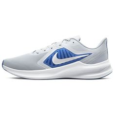 Акція на Nike Downshifter 10 Мужские Кроссовки PURE PLATINUM/Белые-HYPER ROYA від SportsTerritory