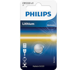 Акція на Батарейка Philips Lithium CR 1220 BLI 1 (CR1220/00B) від MOYO