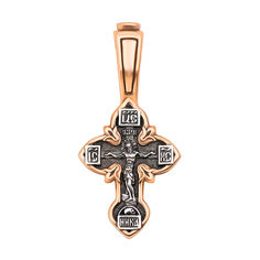 Акция на Православный серебряный крестик с позолотой и чернением 000133520 000133520 от Zlato