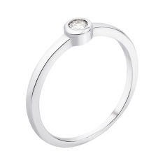 Акция на Серебряное кольцо с цирконием 000137119 000137119 17 размера от Zlato