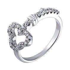Акция на Серебряное кольцо с цирконием 000139911 000139911 16.5 размера от Zlato