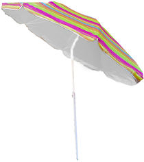 Акция на Зонт пляжный с наклоном Kodor Anti-UV Strips Lime and Pink (ЗП180салат) от Rozetka UA