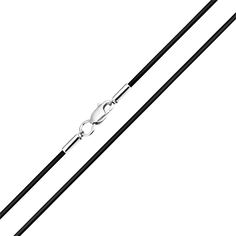 Акция на Каучуковый шнурок с серебряной застежкой, 1,5мм 000007730 000007730 50 размера от Zlato