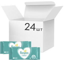 Акція на Упаковка детских влажных салфеток Pampers Sensitive 24 пачки по 12 шт (8001841061962) від Rozetka UA