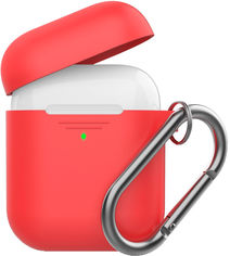 Акція на Силиконовый чехол AhaStyle дуо с карабином для Apple AirPods Red (AHA-02060-RED) від Rozetka UA