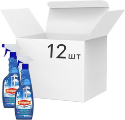 Акция на Упаковка моющего средства Helper для мытья стекол Морская свежесть 500 мл х 12 шт (4823019010343) от Rozetka UA