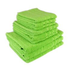 Акция на Махровое полотенце Terry Lux Plus зеленый лайм 50х90 см от Podushka