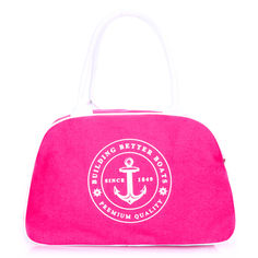 Акція на Коттоновая сумка-саквояж Poolparty yachting-pink від Podushka