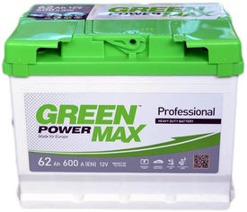 Акція на Автомобильный аккумулятор Green Power MAX 62 Ah (+/-) Euro (600EN) (22380) від Rozetka UA
