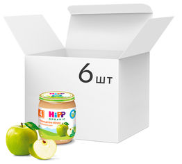 Акция на Упаковка фруктового пюре HiPP органического Яблоко с 4 месяцев 125 г х 6 шт (9062300434177) от Rozetka UA