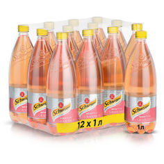 Акция на Упаковка безалкогольного напитка Schweppes Розовый грейпфрут 1 л х 12 бутылок (5449000245243) от Rozetka UA