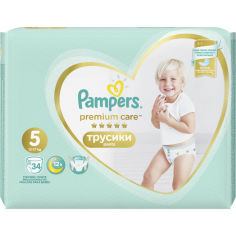 Акция на Подгузники-трусики Pampers Premium Care Pants 5 12-17 кг 34 шт 8001090759870 от Podushka