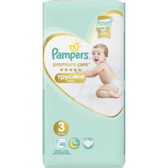 Акция на Подгузники-трусики Pampers Premium Care Pants Midi 6-11 кг 48 шт 8001090759795 от Podushka