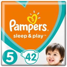 Акція на Подгузники Pampers Sleep &amp; Play Размер 5 Junior 11-16 кг, 42 шт 8001090784674 від Podushka