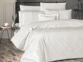 Акція на Постельное белье First choice VIP Moonlight satin Jully Двуспальный евро комплект від Podushka