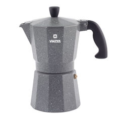 Акція на Кофеварка гейзерная Vinzer Moka Granito 165 мл на 3 чашки 50397 від Podushka