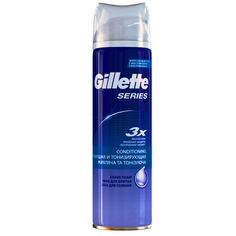 Акція на Пена для бритья Gillette Series Conditioning Очищение и Прохлада 200мл и 50 мл в подарок від Podushka