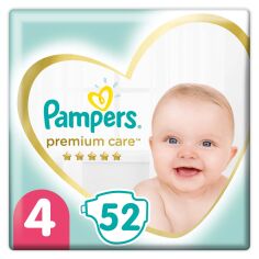 Акція на Подгузники Pampers Premium Care Размер 4 (Maxi) 9-14 кг, 52 шт від Podushka