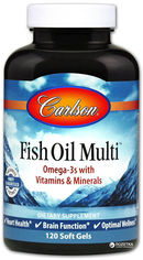 Акція на Жирные кислоты Carlson Labs Fish Oil Multi Омега-3 с витаминами и минералами 120 желатиновых капсул (88395015816) від Rozetka UA