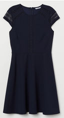 Акція на Платье H&M XAZ164156HPRZ XS Темно-синее (DD2000003536948) від Rozetka UA