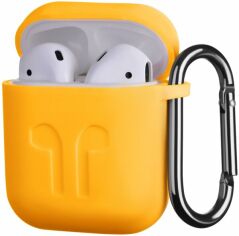 Акція на Чехол 2Е для Apple AirPods Pure Color Silicone Imprint (1.5mm) Yellow (2E-AIR-PODS-IBSI-1.5-YW) від MOYO