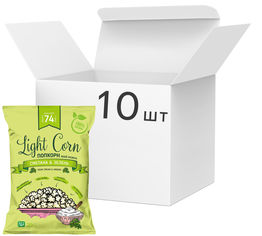 Акція на Упаковка попкорна Light Corn Сметана и Зелень 20 г х 10 шт (4820237290038) від Rozetka UA
