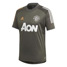 Акция на Adidas Manchester United Тренировочная Рубашка 2020 2021 Мужская Зеленая от SportsTerritory