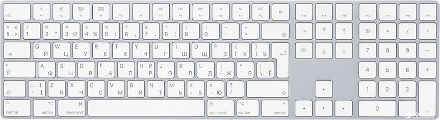 Акція на Клавиатура беспроводная Apple Magic Keyboard Bluetooth Rus (MQ052RS/A) від Rozetka UA