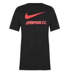 Акция на Nike Liverpool Swoosh Мужская Футболка Черная от SportsTerritory