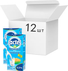 Акція на Упаковка молока ультрапастеризованного Lactel с витамином D3 0.5% 1 кг х 12 шт (4823065703763) від Rozetka UA