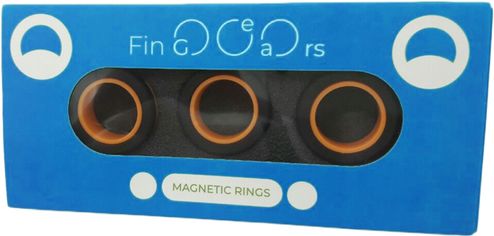 Акція на Магнитные кольца FinGears Magnetic Rings Sets Size L Black-Orange (FG380LBLKOR) від Rozetka UA