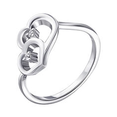 Акція на Серебряное кольцо с фианитами 000141185 17.5 размера від Zlato