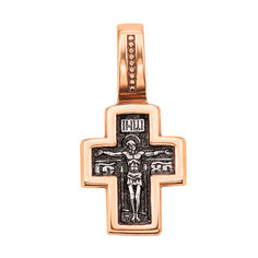 Акция на Православный серебряный крестик с позолотой и чернением 000121613 от Zlato
