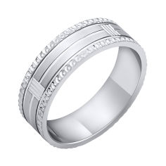 Акція на Обручальное кольцо из серебра 000102982 16.5 размера від Zlato