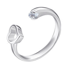 Акція на Серебряное кольцо с цирконием 000125468 б/р размера від Zlato